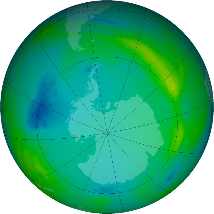 Ozone Map 1991-07-27